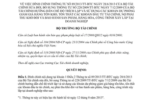 Quyết định 2714/QĐ-BTC năm 2013 hướng dẫn trích lập sử dụng khoản dự phòng giảm giá tổn thất đầu tư