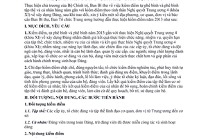 Hướng dẫn 22-HD/BTCTW năm 2013 kiểm điểm tự phê bình xây dựng Đảng