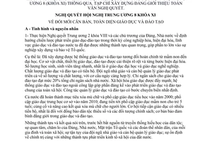 Nghị quyết 29-NQ/TW năm 2013 đổi mới căn bản toàn diện giáo dục đào tạo hội nhập quốc tế