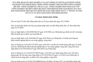 Quyết định 33/2013/QĐ-UBND sửa đổi Quyết định chính sách phát triển nông nghiệp Bình Dương