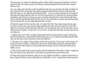 Chị thị 31/2013/CT-UBND tăng cường quản lý khai thác thủy sản Nghệ An