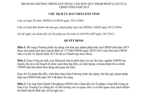 Quyết định 2073/QĐ-UBND năm 2013 xây dựng văn bản quy phạm pháp luật Bình Phước