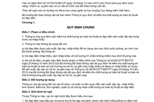 Thông tư 41/2013/TT-BGTVT quy định kiểm tra chất lượng an toàn kỹ thuật xe đạp điện