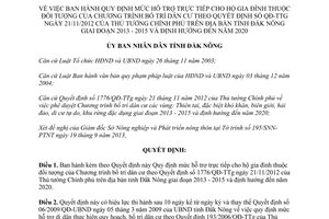 Quyết định 23/2013/QĐ-UBND hỗ trợ trực tiếp hộ gia đình bố trí dân cư Đắk Nông