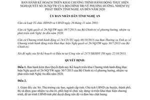 Quyết định 5260/QĐ-UBND năm 2013 phương hướng nhiệm vụ phát triển Nghệ An đến 2020