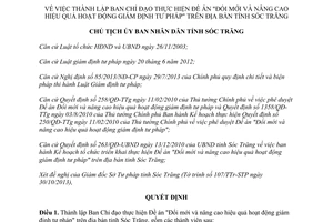 Quyết định 424/QĐTC-CTUBND 2013 thành lập Ban Chỉ đạo thực hiện giám định tư pháp Sóc Trăng