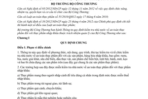 Thông tư 28/2013/TT-BCT kiểm tra nhà nước về an toàn thực phẩm nhập khẩu