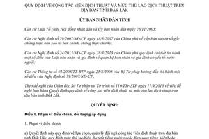 Quyết định 30/2013/QĐ-UBND cộng tác viên mức thù lao dịch thuật Đắk Lắk