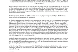 Thông báo 403/TB-VPCP năm 2013 kết luận của Phó Thủ tướng về công tác cải cách hành chính