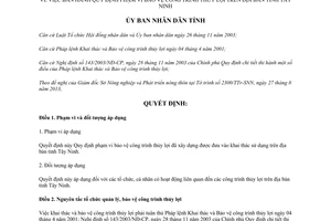 Quyết định 49/2013/QĐ-UBND phạm vi bảo vệ công trình thủy lợi tỉnh Tây Ninh