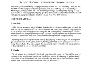 Kế hoạch 5412/KH-UBND năm 2013 xây dựng xã hội học tập Bến Tre giai đoạn 2013 2020