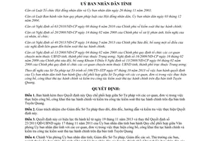 Quyết định 22/2013/QĐ-UBND Quy chế công khai kiểm soát thủ tục hành chính Tuyên Quang