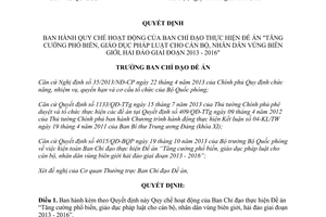 Quyết định 4405/QĐ-BCĐ năm 2013 Quy chế tăng cường phổ biến giáo dục pháp luật biên giới hải đảo 2013 2016