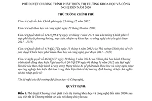 Quyết định 2075/QĐ-TTg 2013 phê duyệt Chương trình phát triển thị trường khoa học công nghệ