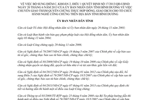 Quyết định 36/2013/QĐ-UBND chuyển giao thẩm quyền chứng thực hợp đồng Bình Dương