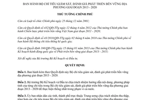 Quyết định 2157/QĐ-TTg năm 2013 Bộ chỉ tiêu giám sát đánh giá phát triển bền vững địa phương 2013 2020