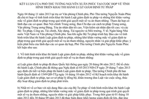 Thông báo 418/TB-VPCP năm 2013 kết luận triển khai thi hành Luật giám định tư pháp