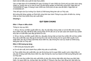 Thông tư 48/2013/TT-BNNPTNT kiểm tra chứng nhận an toàn thủy sản xuất khẩu