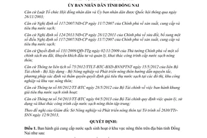 Quyết định 69/2013/QĐ-UBND giá cung cấp nước sạch sinh hoạt Đồng Nai