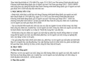 Kế hoạch 104/KH-UBND 2013 chương trình hành động Quốc gia về người cao tuổi 2013 2020 Lạng Sơn