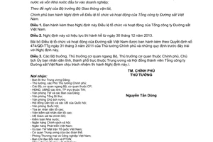 Nghị định 175/2013/NĐ-CP Điều lệ tổ chức hoạt động Tổng công ty Đường sắt Việt Nam