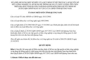 Quyết định 29/2013/QĐ-UBND hỗ trợ xác lập quyền sở hữu công nghiệp Quảng Nam