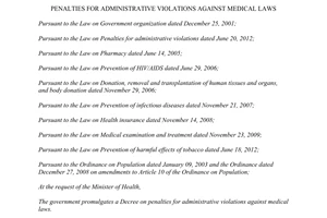 Decree No. 176/2013/ND-CP penalties for administrative violations against medical laws
