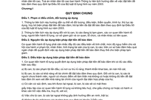 Thông tư liên tịch 17/2013/TTLT-BTP-BCA-BQP-BTC-VKSNDTC-TANDTC hướng dẫn đặt tiền bảo đảm