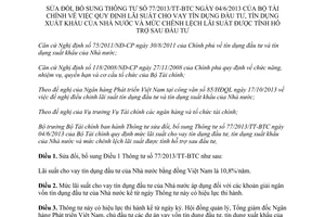 Thông tư 161/2013/TT-BTC sửa đổi Thông tư 77/2013/TT-BTC lãi suất cho vay tín dụng đầu tư