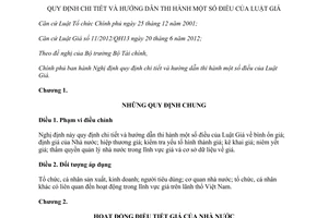 Nghị định 177/2013/NĐ-CP hướng dẫn Luật giá