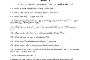 Nghị định 176/2013/NĐ-CP quy định xử phạt vi phạm hành chính trong lĩnh vực y tế