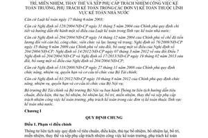 Thông tư liên tịch 163/2013/TTLT-BTC-BNV tiêu chuẩn điều kiện thủ tục bổ nhiệm kế toán trưởng