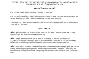 Quyết định 2229/QĐ-TTg 2013 Quy chế tổ chức hoạt động Hội đồng Chính sách khoa học công nghệ