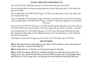 Quyết định 70/2013/QĐ-UBND tổ chức quản lý việc ra nước ngoài của cán bộ công viên chức Đồng Nai