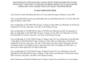 Quyết định 48/2013/QĐ-UBND nâng bậc lương trước thời hạn cán bộ công viên chức người lao động Bình Phước