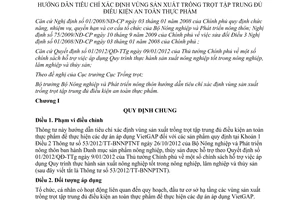 Thông tư 49/2013/TT-BNNPTNT tiêu chí xác định vùng sản xuất trồng trọt an toàn thực phẩm