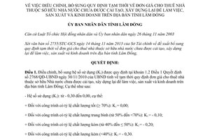 Quyết định 2337/QĐ-UBND năm 2013 điều chỉnh đơn giá thuê nhà nhà nước Lâm Đồng
