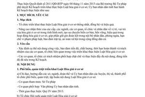 Kế hoạch 118/KH-UBND năm 2013 thực hiện Luật hòa giải ở cơ sở Thừa Thiên Huế