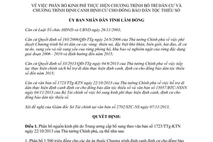 Quyết định 2362/QĐ-UBND năm 2013 phân bổ kinh phí bố trí dân cư đồng bào dân tộc thiểu số Lâm Đồng