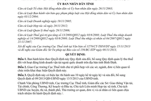 Quyết định 39/2013/QĐ-UBND sửa đổi Quy định thu thuế kinh doanh vận tải ngoài quốc doanh Bình Định