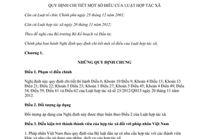 Nghị định 193/2013/NĐ-CP hướng dẫn Luật hợp tác xã