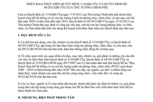 Kế hoạch 71/KH-UBND thực hiện Quyết định 1110/QĐ-TTg và 44/2012/QĐ-TTg Thái Bình