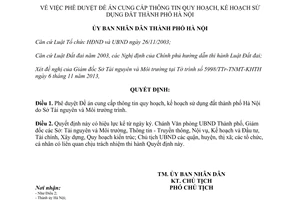 Quyết định 7122/QĐ-UBND năm 2013 Đề án cung cấp thông tin quy hoạch đất Hà Nội