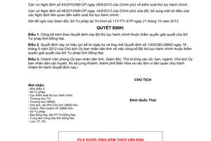 Quyết định 3847/QĐ-UBND năm 2013 công bố thủ tục hành chính giải quyết Sở Tư pháp Đồng Nai
