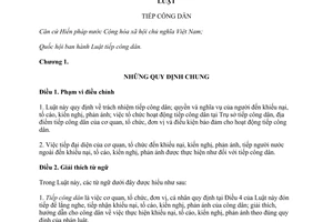 Luật tiếp công dân 2013