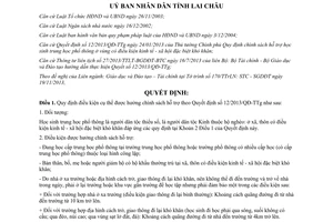 Quyết định 33/2013/QĐ-UBND chính sách hỗ trợ học sinh trung học phổ thông Lai Châu