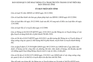 Quyết định 51/2013/QĐ-UBND Trạm Truyền thanh cơ sở Hà Tĩnh