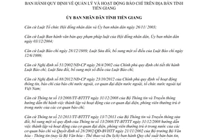 Quyết định 45/2013/QĐ-UBND Quy định quản lý hoạt động báo chí địa bàn tỉnh Tiền Giang