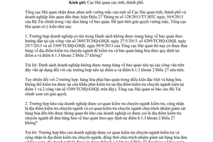 Công văn 6507/TCHQ-GSQL 2013 trả lời vướng mắc Điều 27 Thông tư 128/2013/TT-BTC