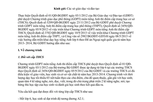 Công văn  7972/BGDĐT-GDTrH 2013 giáo dục phổ thông môn tiếng Anh thí điểm cấp trung học